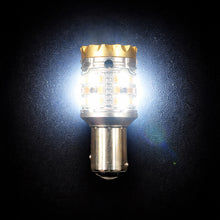 Load image into Gallery viewer, White + Amber LED Bulb (Dual Contact / Offset Bayonet)