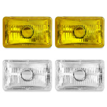 Load image into Gallery viewer, Traditional 4 x 6" Headlights - Full Set (Yellow + Chrome)
