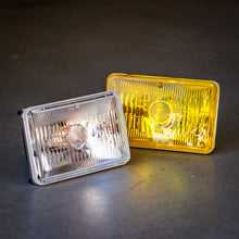 Load image into Gallery viewer, Traditional 4 x 6" Headlights - Full Set (Yellow + Chrome)
