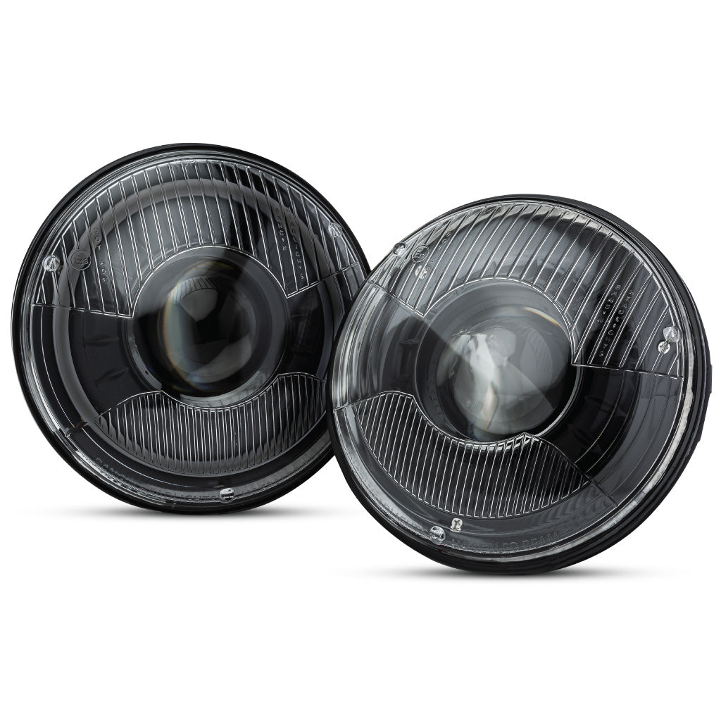 Ultimate 7 LED Headlights Pair Black